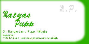 matyas pupp business card